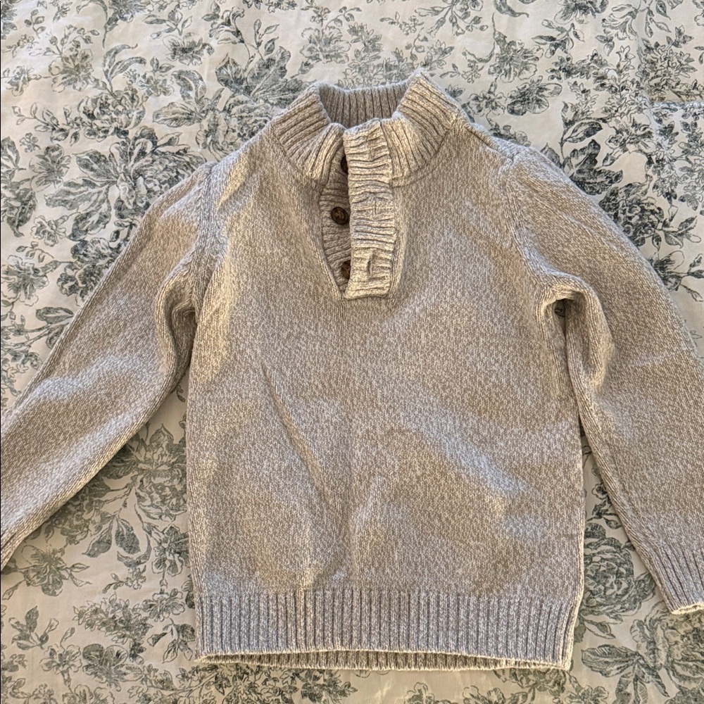 Carter's Cream Shawl-Collar Button Pullover Sweater